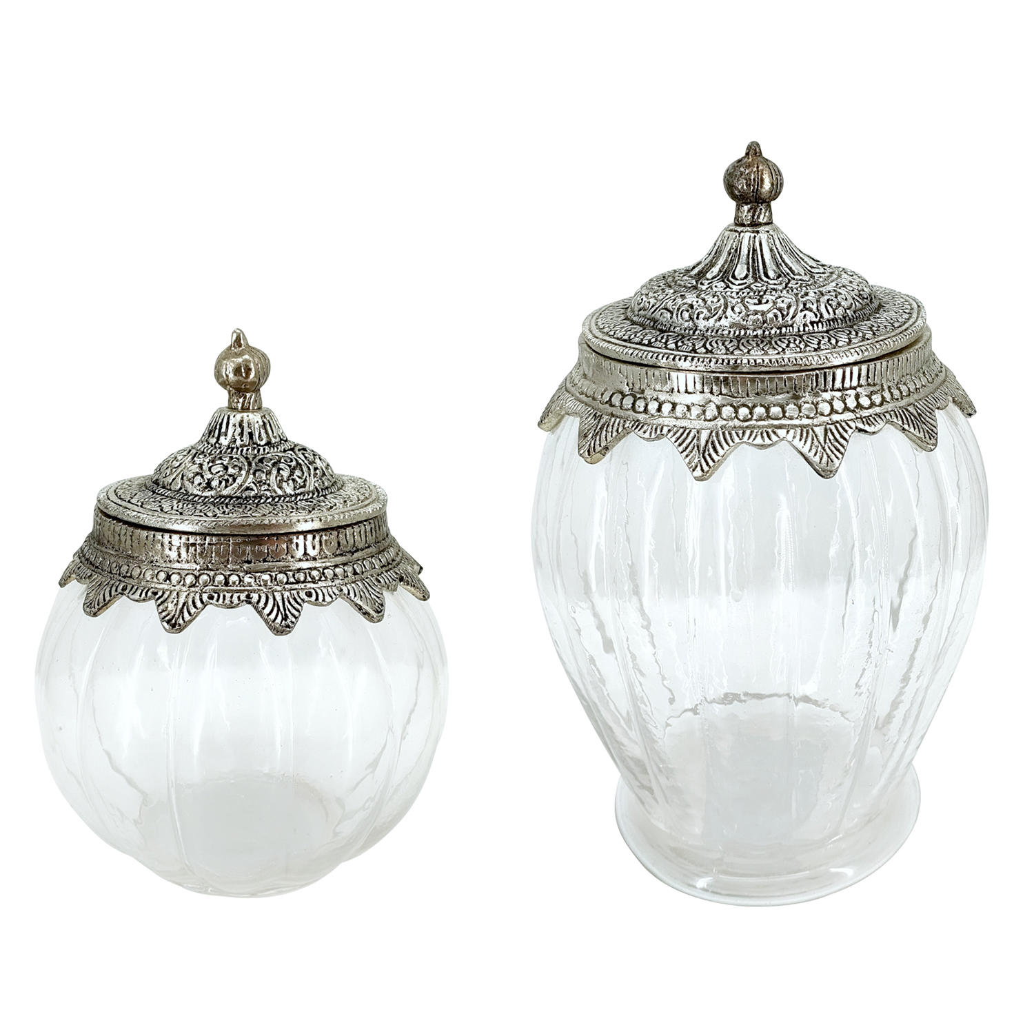 Glas mit Metalldeckel